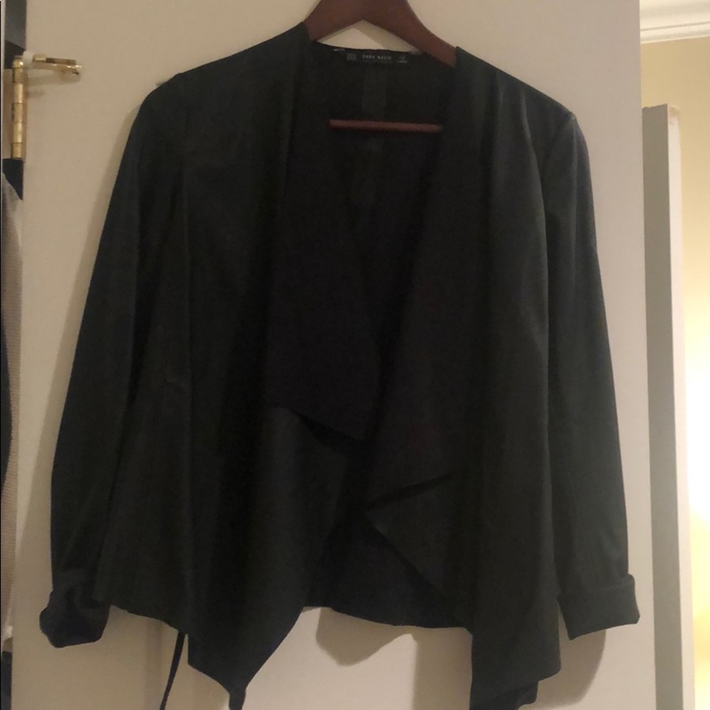 Zara faux leather blazer